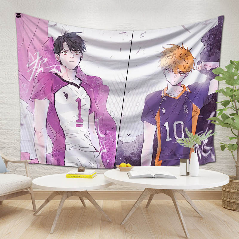 Tấm thảm hình Karasuno Hinata anime Haikyuu Nhật Bản trang trí phòng ngủ