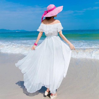 Váy maxi trắng