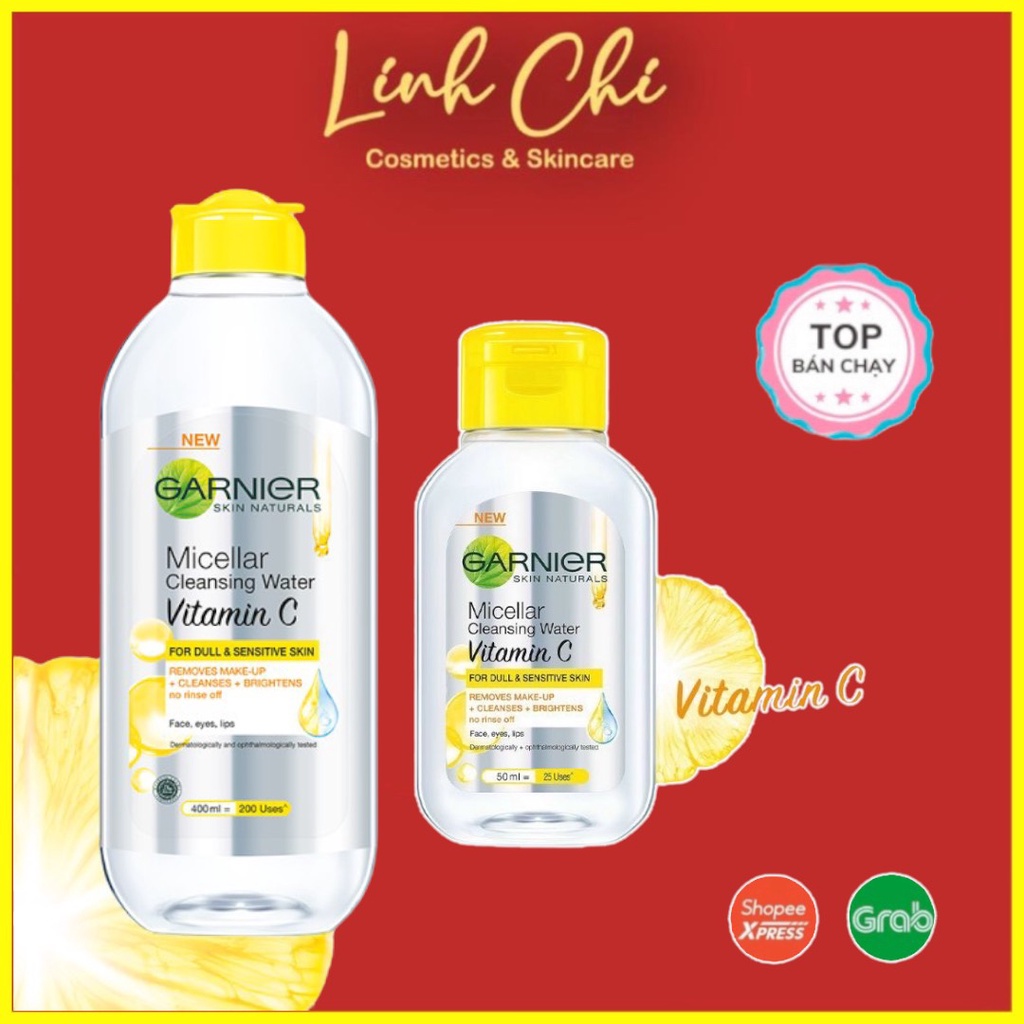 Nước Tẩy Trang Garnier Vitamin C Làm Sáng Đều Mầu Da