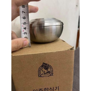 Chén  Inox 304 Có Nắp 2 lớp 5*10cm Xuất Hàn Việt Nam Ăn Các Món Hàn Quốc
