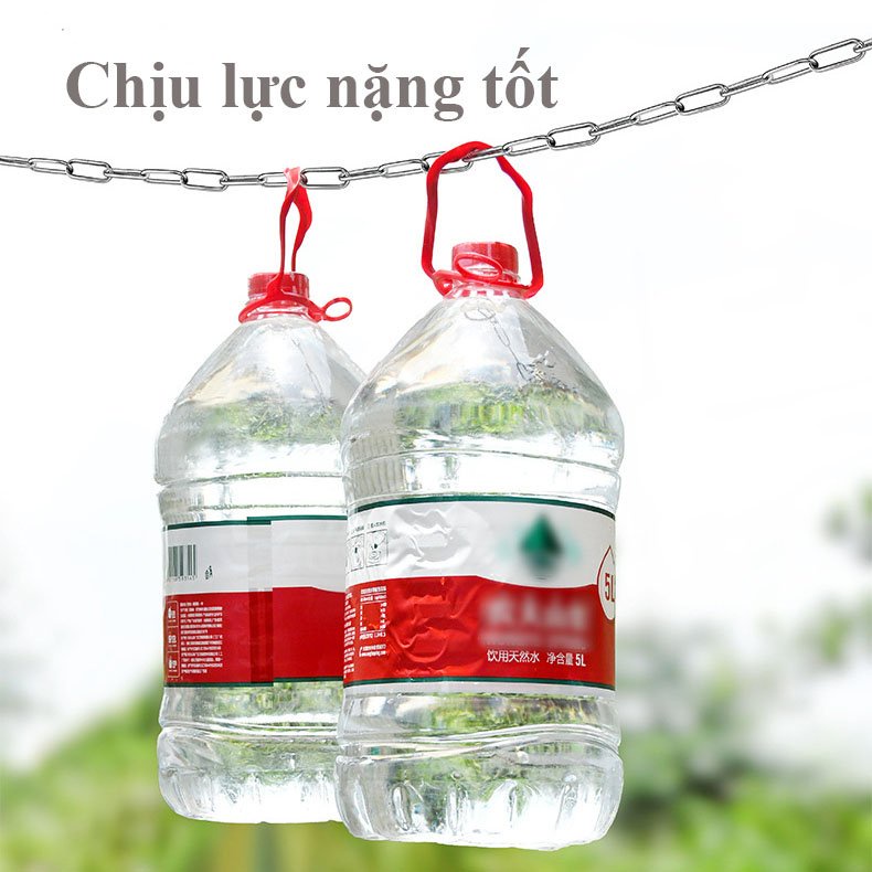 Dây phơi inox, dây phơi quần áo, dây phơi treo quần áo có 2 móc -SG