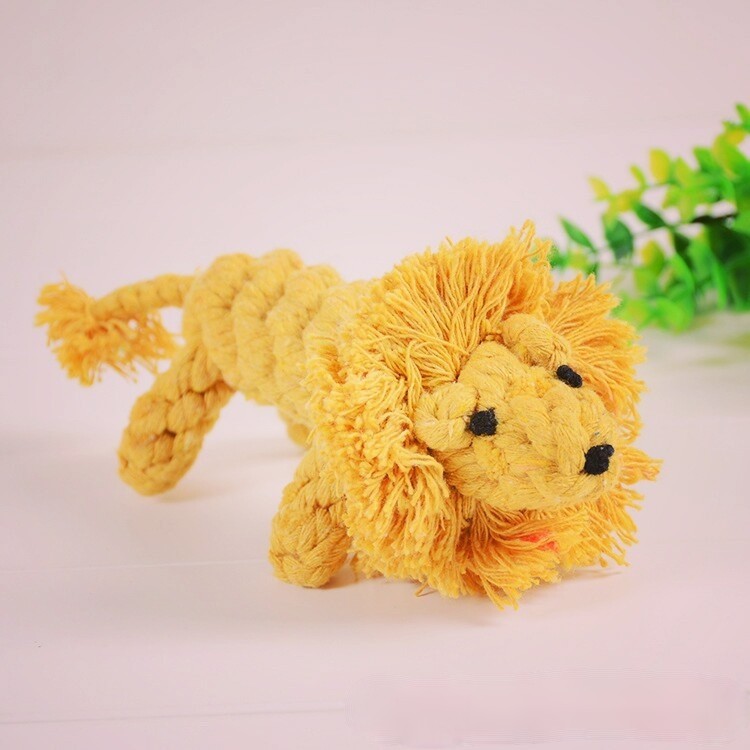 PET TOYS/ Đồ chơi gặm nhai giảm stress cho chó mèo, kiểu dây thừng bện. An toàn cho cả trẻ em & thú cưng.