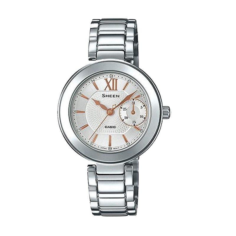 Đồng hồ Casio Sheen cao cấp dành cho nữ SHE-3050, dây kim loại