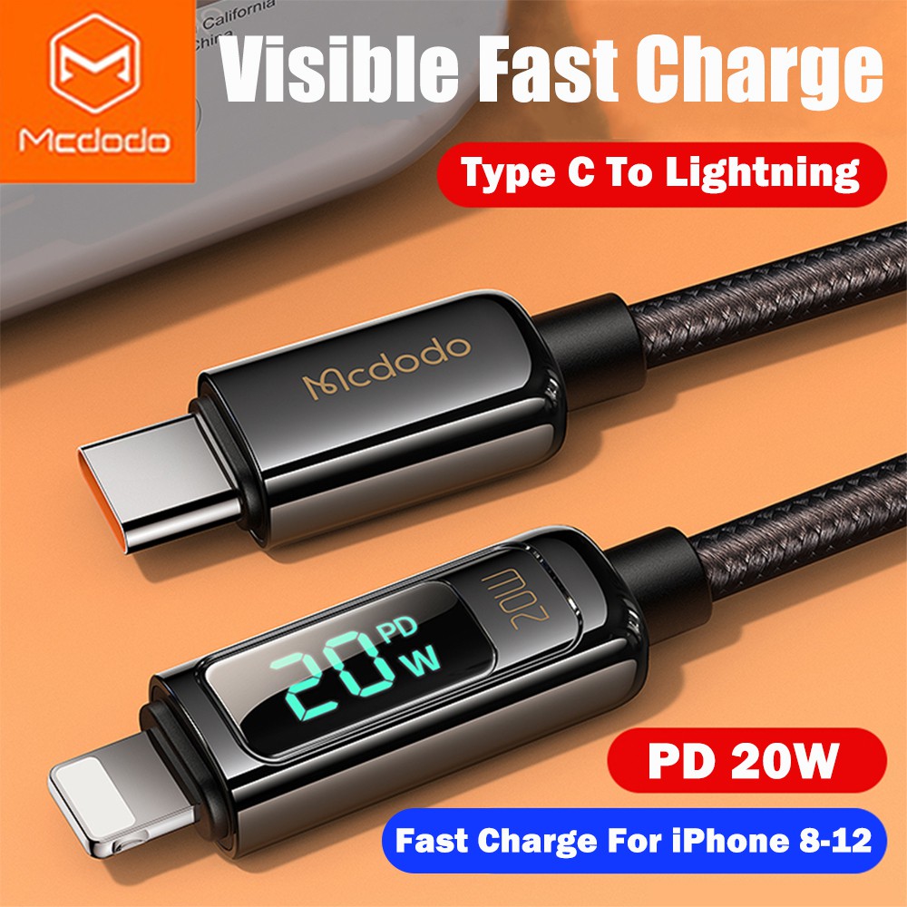 Mcdodo Cáp sạc nhanh PD 20w Type C To Lightning MCDODO  dài 1.2m dành cho iPhone 12 11 X 8