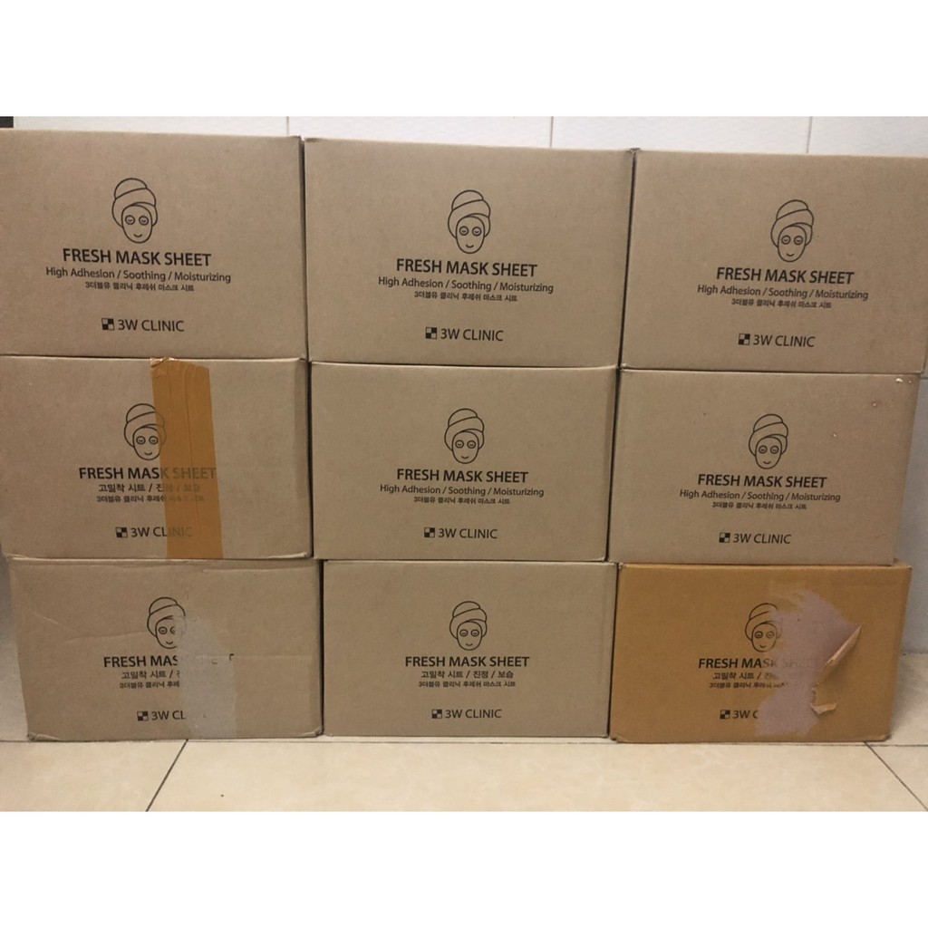 Combo 10 miếng mặt nạ collagen hàn quốc tăng đàn hồi làm da căng bóng  3W Clinic  Fresh Collagen Mask  Sheet 23g