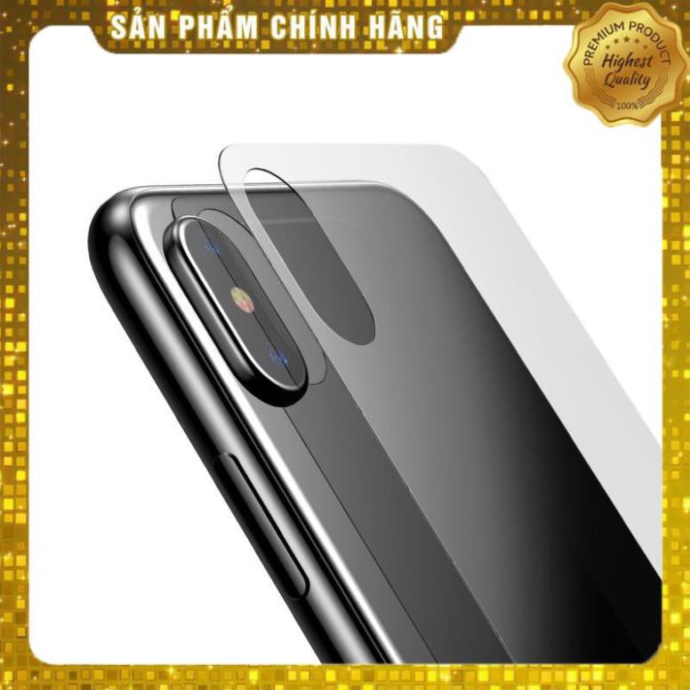 Miếng dán kính cường lực mặt sau lưng cho iPhone XS MAX hiệu BASEUS (mỏng 0.3mm, Full Glass, Full HD, Phủ Nano)