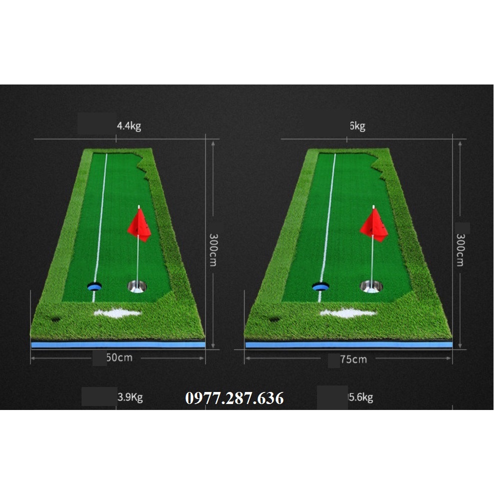 Thảm golf tập Putter PGM trong nhà di động tiện lợi di chuyển luyện Swing gạt bóng TT011
