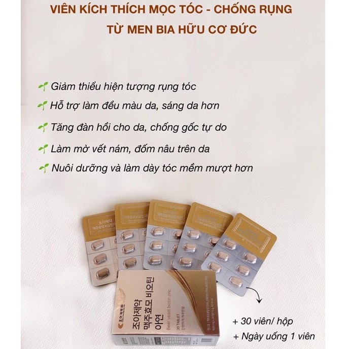 Viên Uống Biotin Zin C Men Bia Hữu Cơ Đức Siêu Hiệu Quả Trong Việc Kích Thích Mọc Tóc Làm Dày Chắc Khỏe Tóc Móng Tay | BigBuy360 - bigbuy360.vn