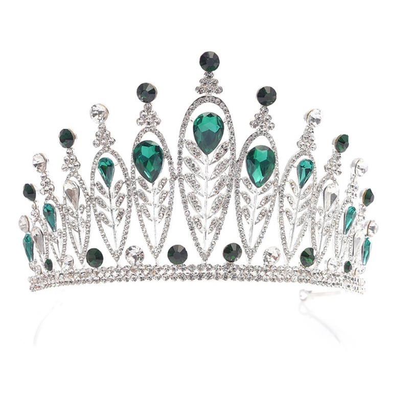 Vương Miện Đính Đá Hình Giọt Nước Sang Trọng Cho Cô Dâu
