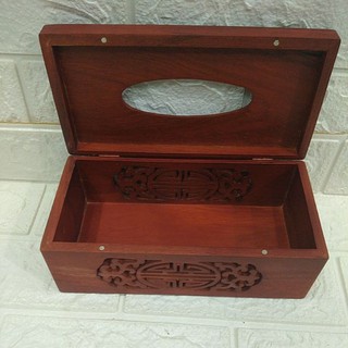 Hộp để giấy ăn bằng gỗ