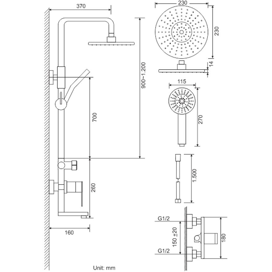 Bộ sen cây nóng lạnh Classic Series ZT8136-B