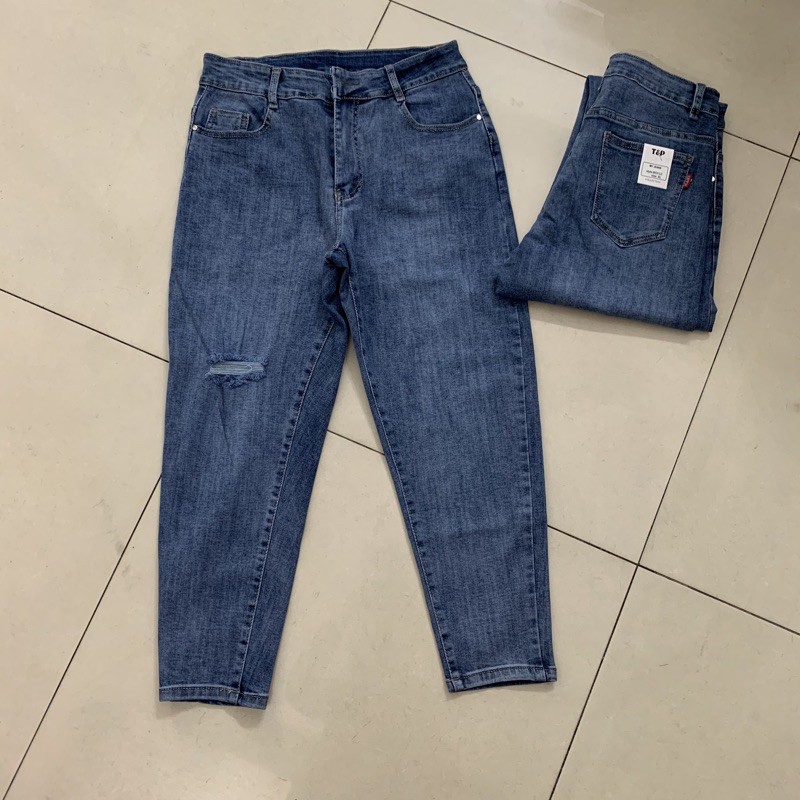 Quần jean baggy bigsize rách cao cấp 62-87kg
