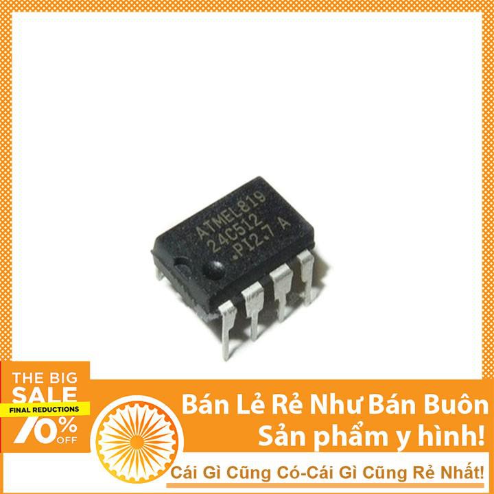 Linh Kiện IC AT24C512 DIP8 Giá Rẻ