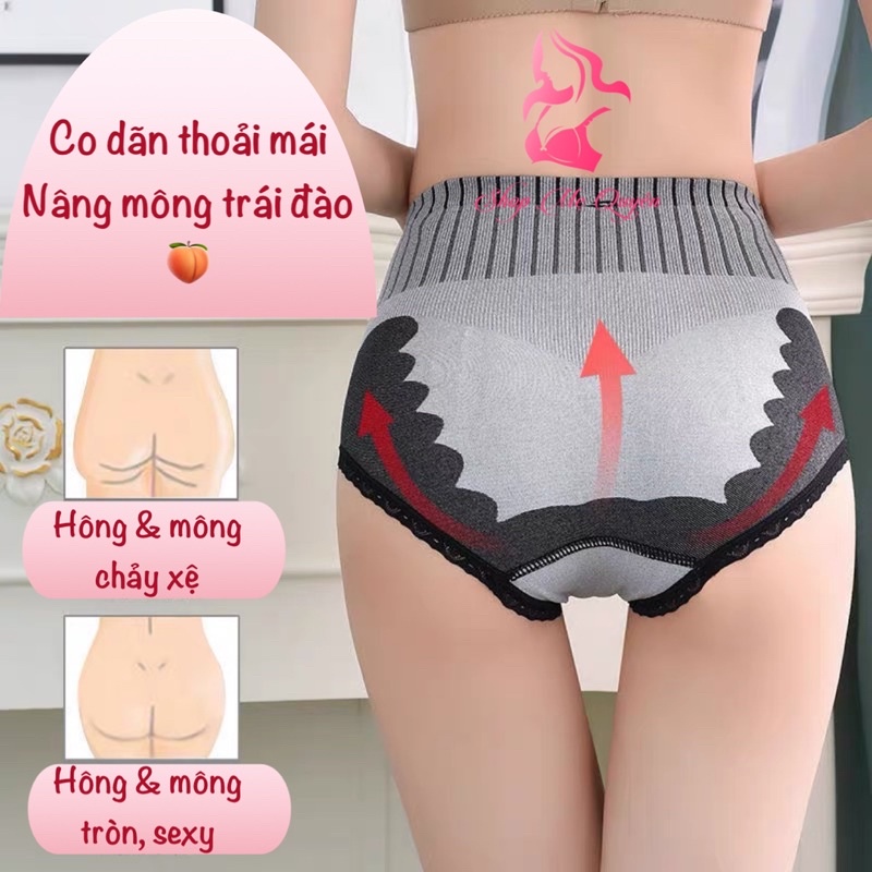 Quần lót gen bụng len tăm phối ren Hoàng Hậu- cạp cao ôm gọn vòng 2