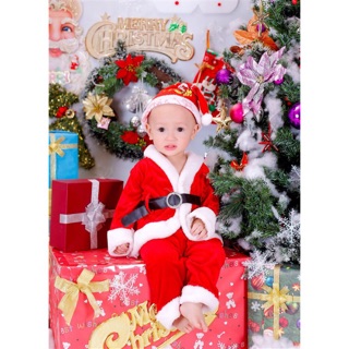 Bộ đồ noel chất nhung-quần áo giáng sinh cho bé