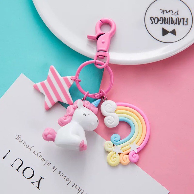 Móc Khóa Unicorn Mix Với Case Airpods - Móc Treo Chìa Khóa