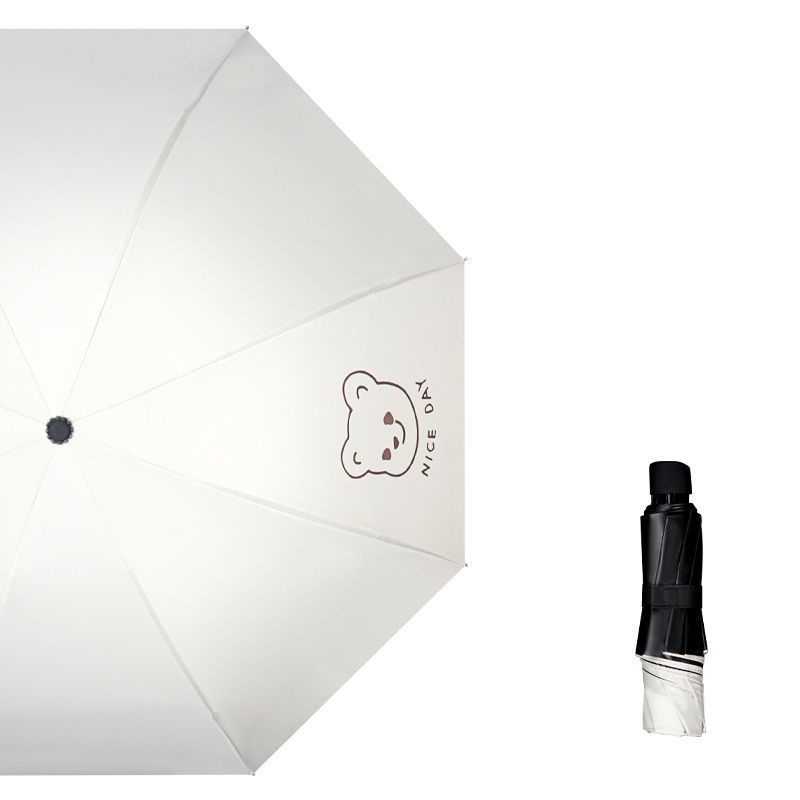 Dù Gấp Tự Động Chống Tia Uv / Mưa / Nắng Họa Tiết Dễ Thương Tiện Dụng Cho Học Sinh