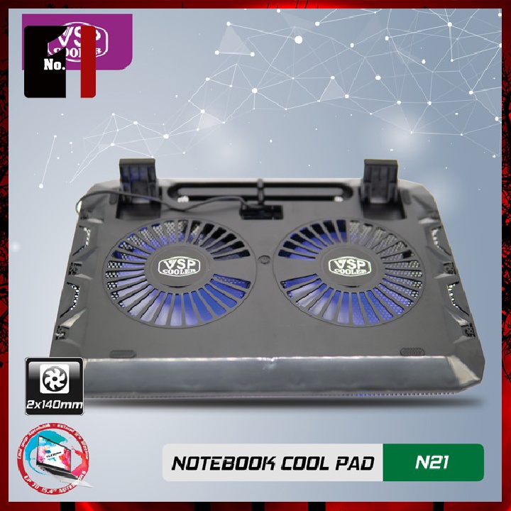 Đế Quạt Tản Nhiệt Gaming VSP Cooler N21 Cho Laptop Quạt Làm Mát Laptop