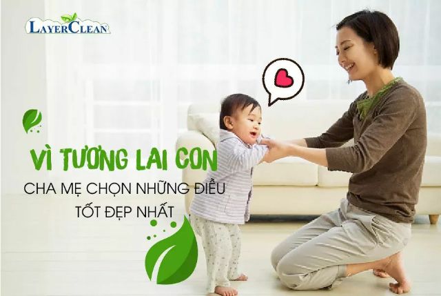 ( TẶNG GÓI NƯỚC RỬA BÁT 30ML) Nước lau sàn hữu cơ Layer Clean hương Poppy 1,25L