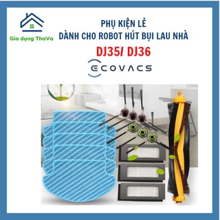 Phụ kiện chổi cuốn, chổi ven, khăn, giẻ lau ,Lọc Bụi Hepa Robot Hút Bụi Lau Nhà Ecovacs Deebot DJ35/ DJ36