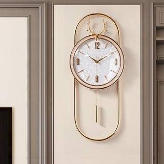 Đồng hồ quả lắc cổ điển treo tường Đầu Hươu cao cấp - Đồng hồ treo tường trang trí decor độc lạ và quà tặng tân gia