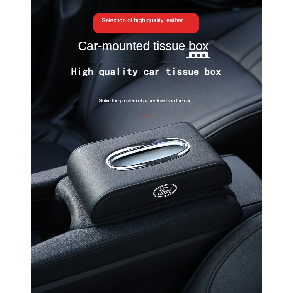 Hộp Đựng Khăn Giấy Bằng Da Cao Cấp Cho Xe Hơi
