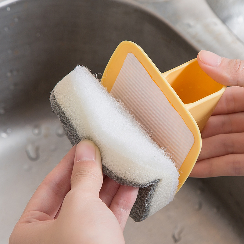 Bàn Chải Chà Nồi Gắn Tường Có Tay Cầm Tiện Dụng