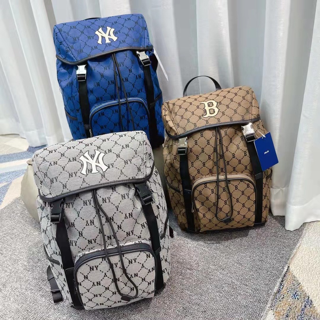 Balo MLB BKM01 Hàn Quốc họa tiết hoa vintage sức chứa lớn thời trang cho nam nữ