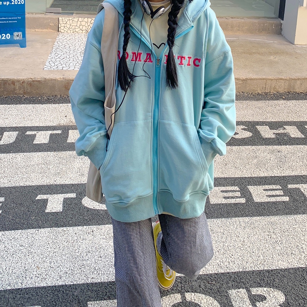 Áo Khoác Hoodie In Chữ Thời Trang Xuân Thu