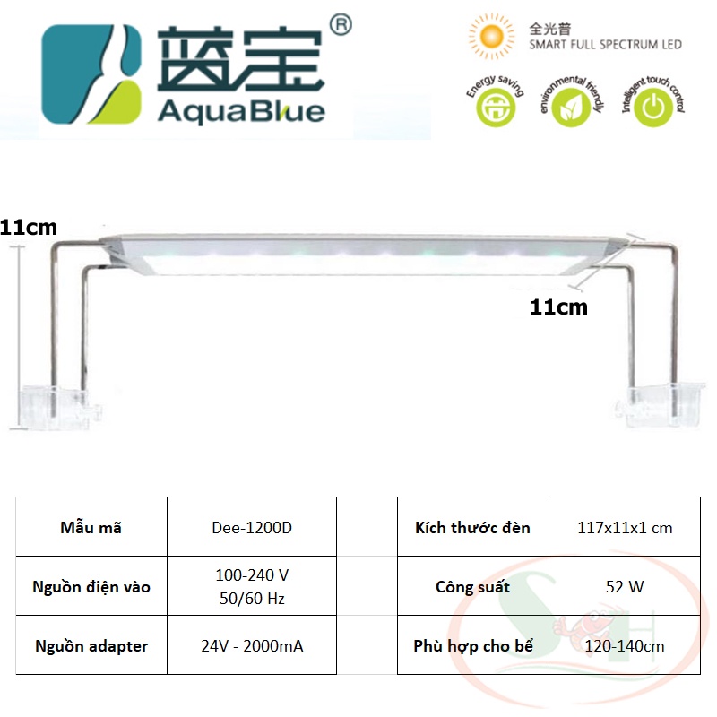 Đèn Led Aquablue Neo-Helios RGB-W Led Light Quang Phổ - Lớn