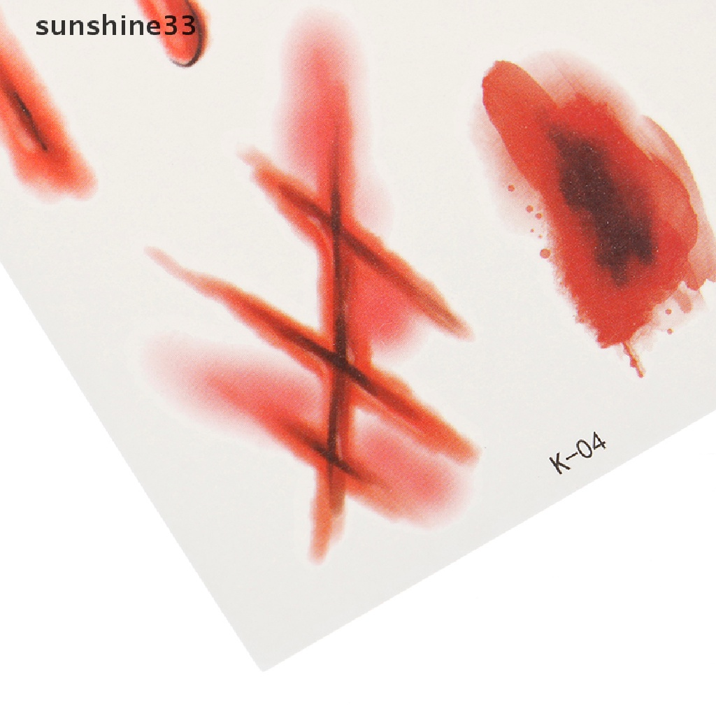 Set 10 Tấm Hình Xăm Dán Chủ Đề Halloween Độc Đáo