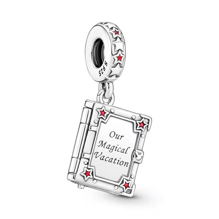 Mặt Dây Chuyền Mạ Bạc S925 Hình Cuốn Sách / Đầu Lâu / Thỏ