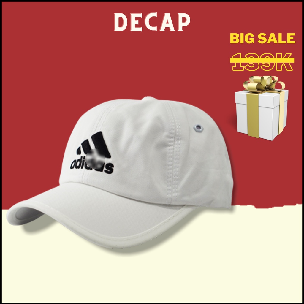 Mũ lưỡi trai nam nữ, nón kết unisex ulzzang ulzzang chất vải kaki snapback kiểu Adidas |DECAP SHOP