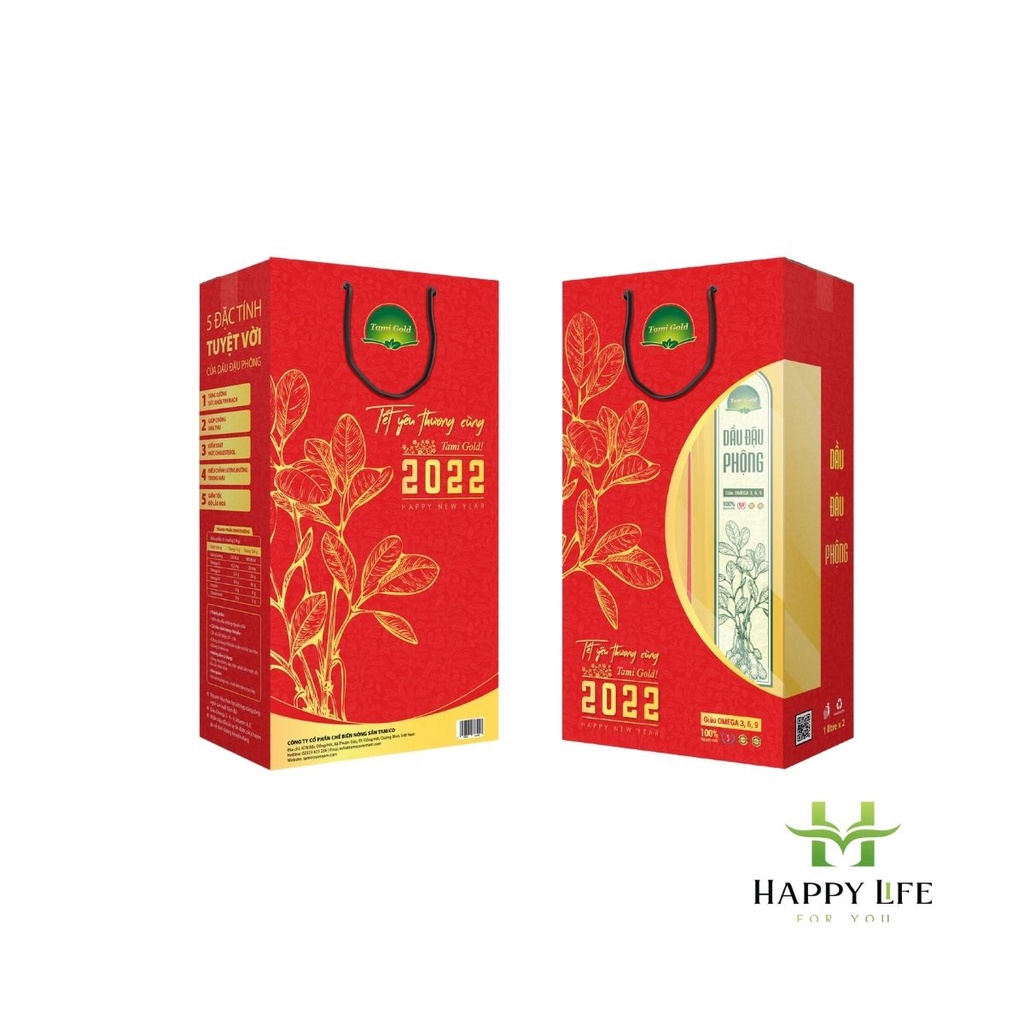 Dầu ăn, dầu phộng, dầu lạc nguyên chất  ép lạnh 1L giàu omega 369, tiêu chuẩn xuất Châu Âu - Happy Life 4U