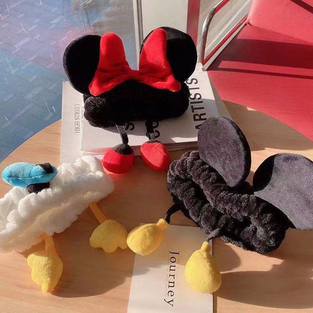 LILYES Băng Đô Cài Tóc Hình Tai Chuột Mickey / Minnie Xinh Xắn