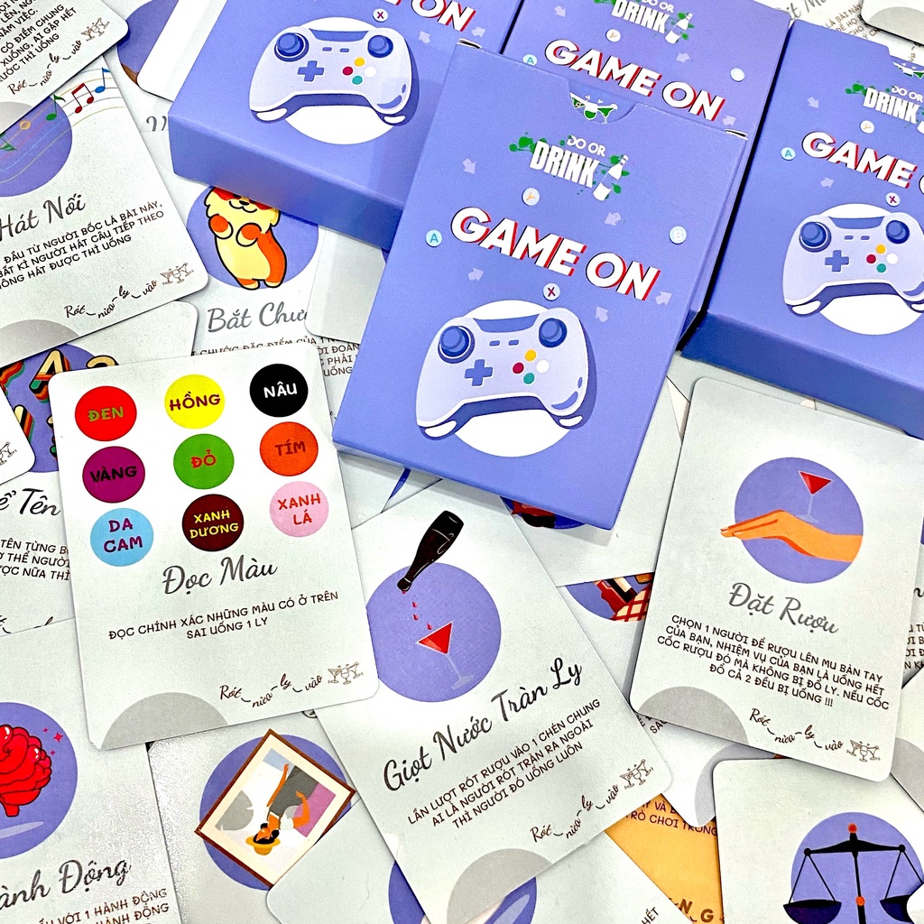 Bộ bài Drinking game Uống đê phiên bản "Trò Chơi" - Bài noc out cho các cặp đôi, đội nhóm giải trí cho bữa tiệc