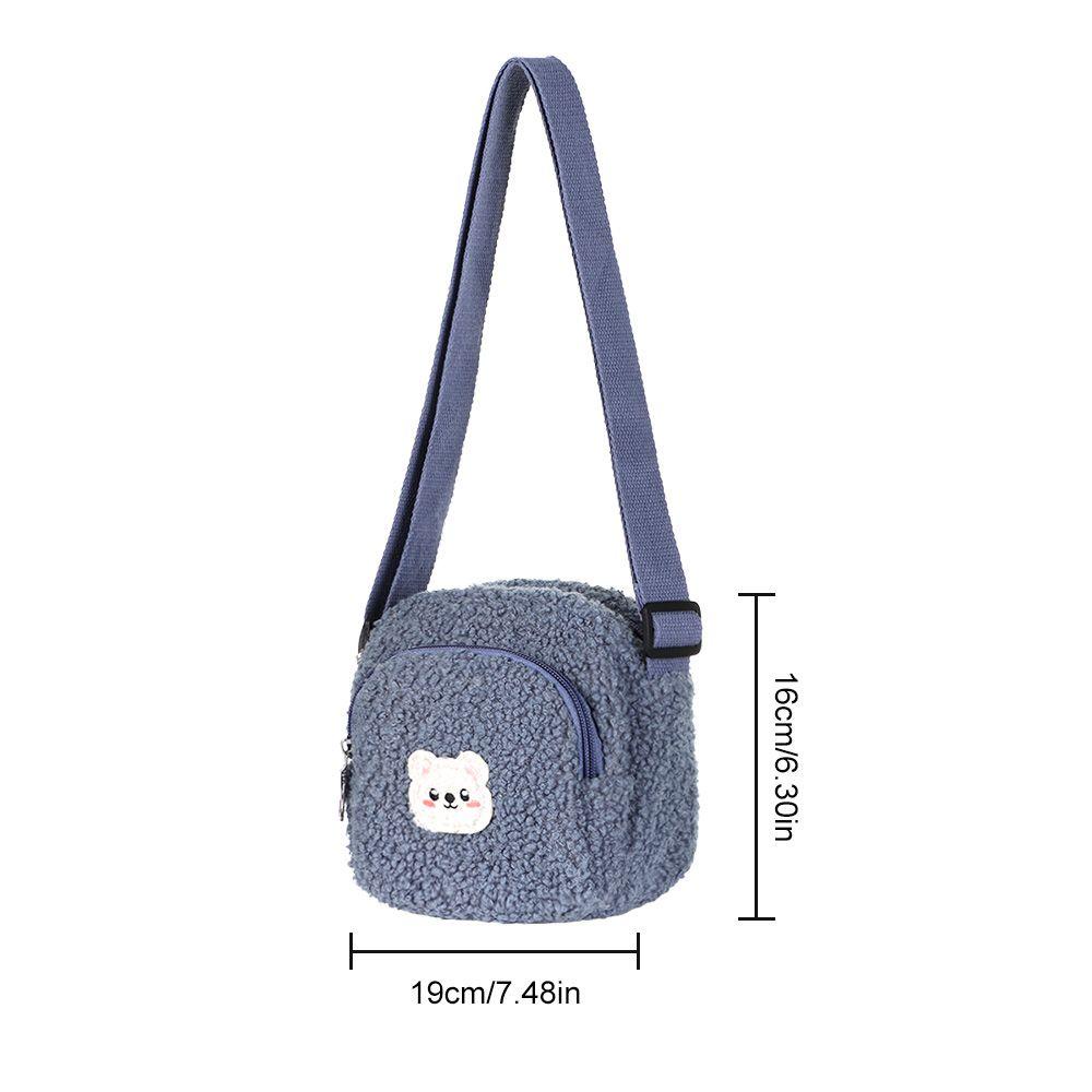 Túi Đeo Chéo Phủ Bông Đựng Điện Thoại Thời Trang Thu Đông Xinh Xắn Dành Cho Nữ