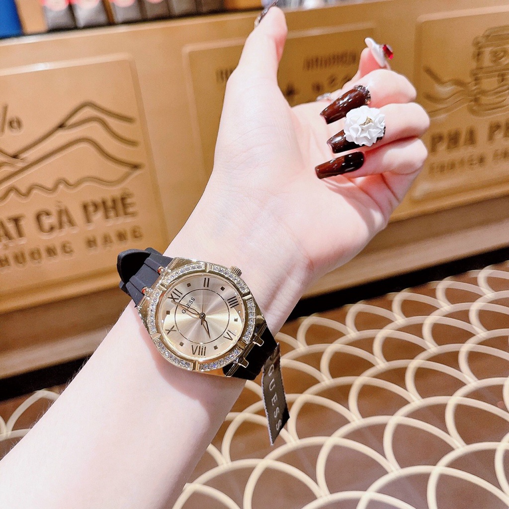 Đồng hồ nữ dây silicon GUESS GW0034L1 - GW0034L2 - GW0034L3 size 36mm fullbox , chống nước , vỏ thép không gỉ , đồng hồ