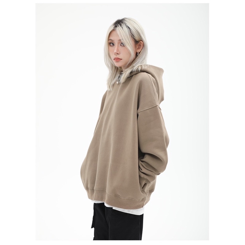 Áo hoodie nỉ bông dáng oversize tông đất Brokeboiz