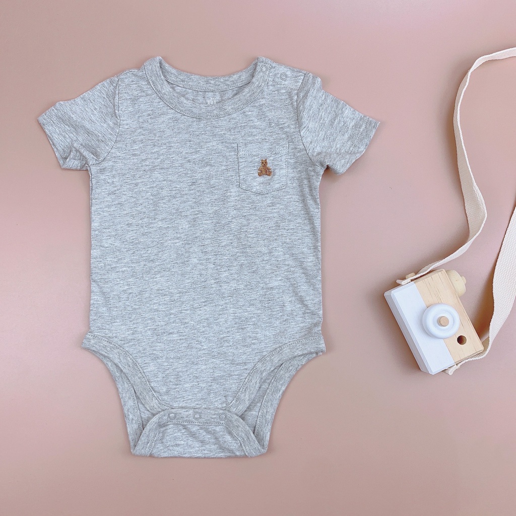 Body chip cotton Babygap BT trơn nhiều màu túi ngực 3 - 24m