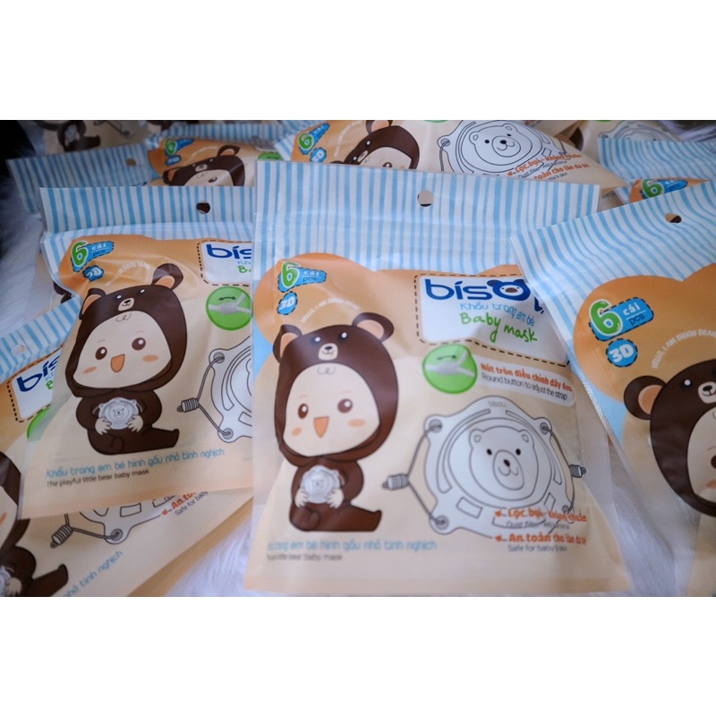 KHẨU TRANG GẤU CHO BÉ SƠ SINH BISOU