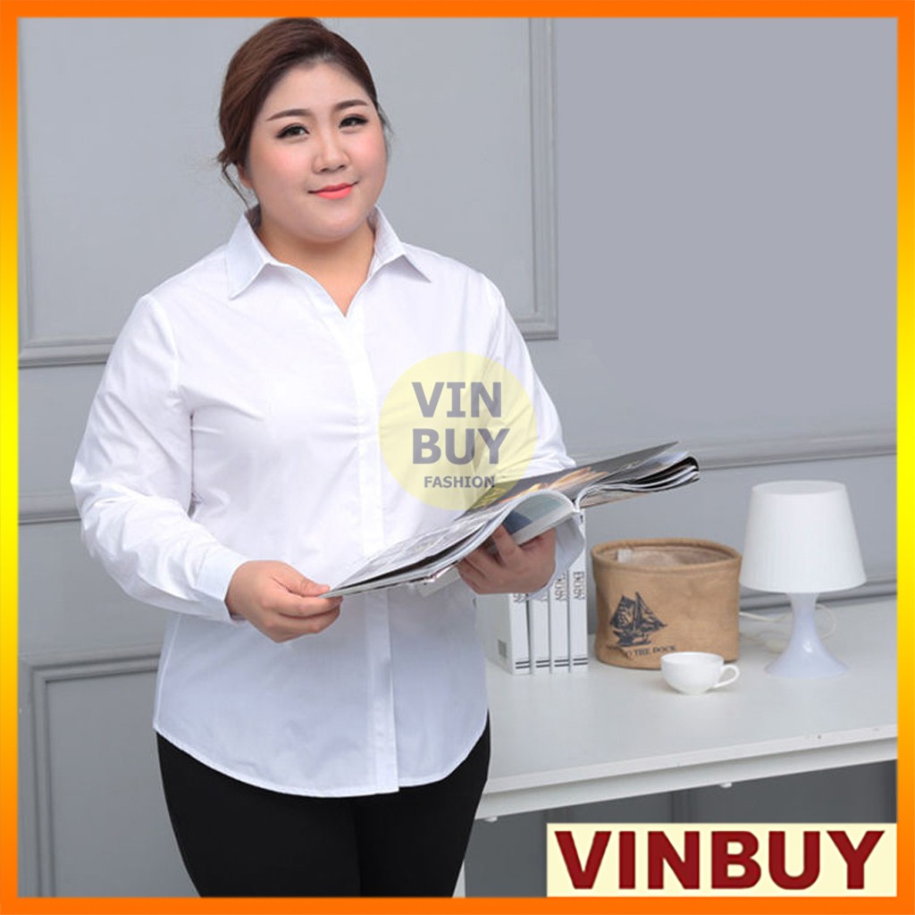 Áo sơmi bigsize nữ, 3 màu Hồng,Xanh,Trắng, form rộng đến 95kg