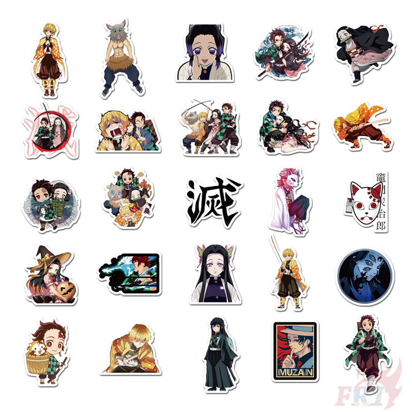 100Pcs/Set ❉ Haikyuu!! & Demon Slayer - Hot POP Anime Mixed Stickers ❉ DIY Fashion Doodle Decals Stickers