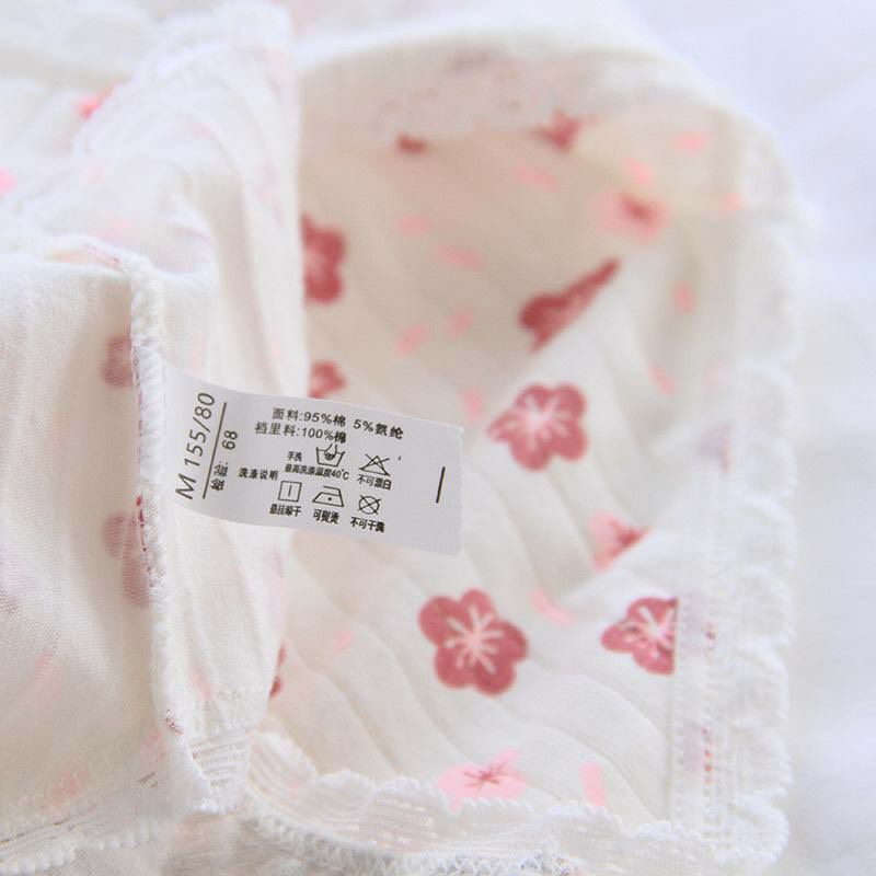 Quần Lót Cotton Co Dãn 4 Chiều Phối Họa Tiết Hoa Anh Đào Rễ Thương (d)