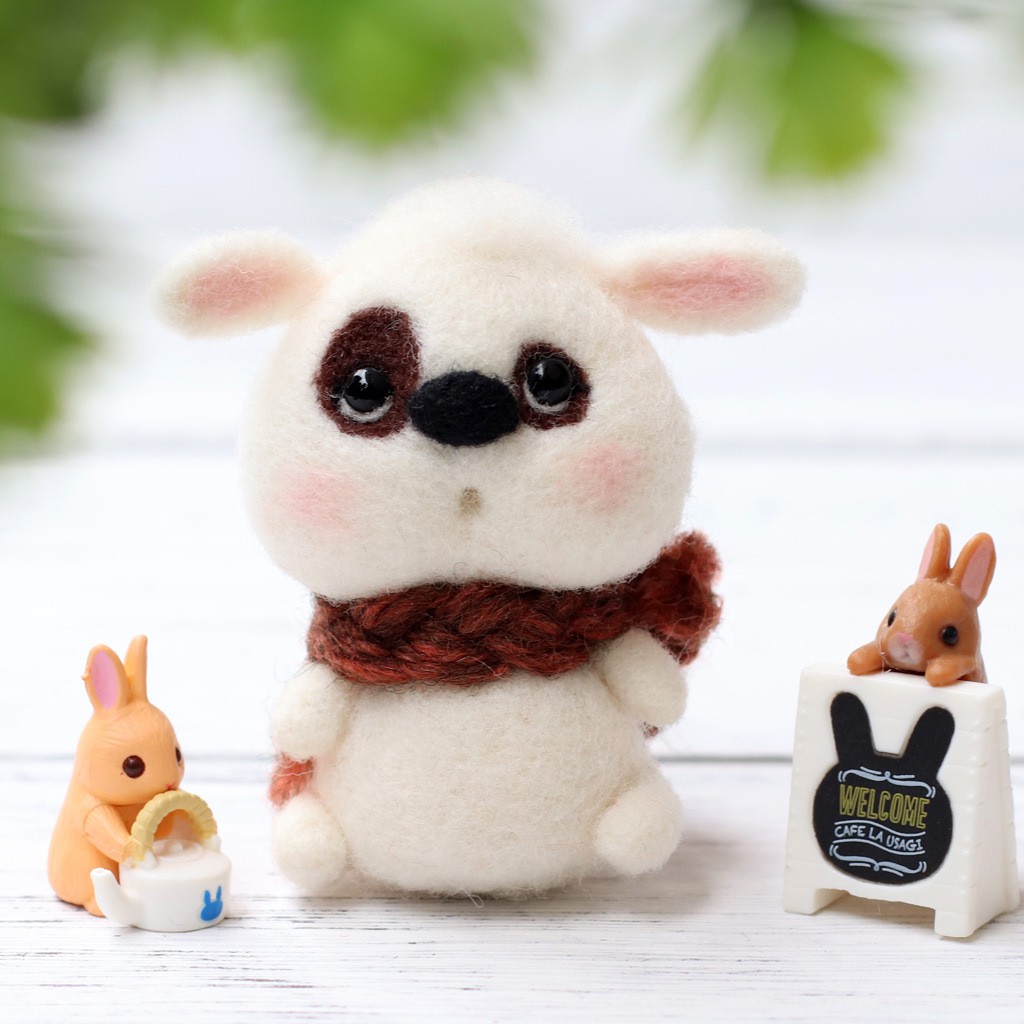 [MỚI 2021] Bộ len chọc hình Cún Con làm móc khoá, Needle felting Dog, có video hướng dẫn