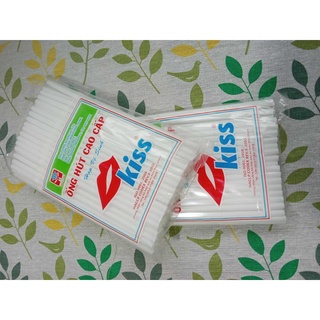 Ống hút nhựa Kiss trắng cao cấp