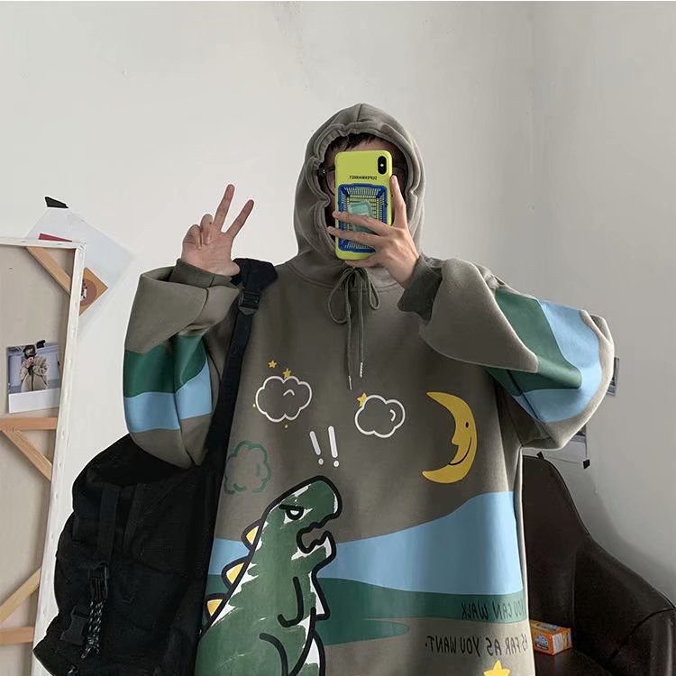 Áo hoodie dáng rộng phong cách Hàn Quốc cho nam và nữ | BigBuy360 - bigbuy360.vn