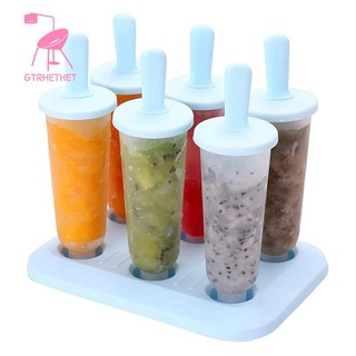 Set 6 khuôn nhựa làm kem que cho bé