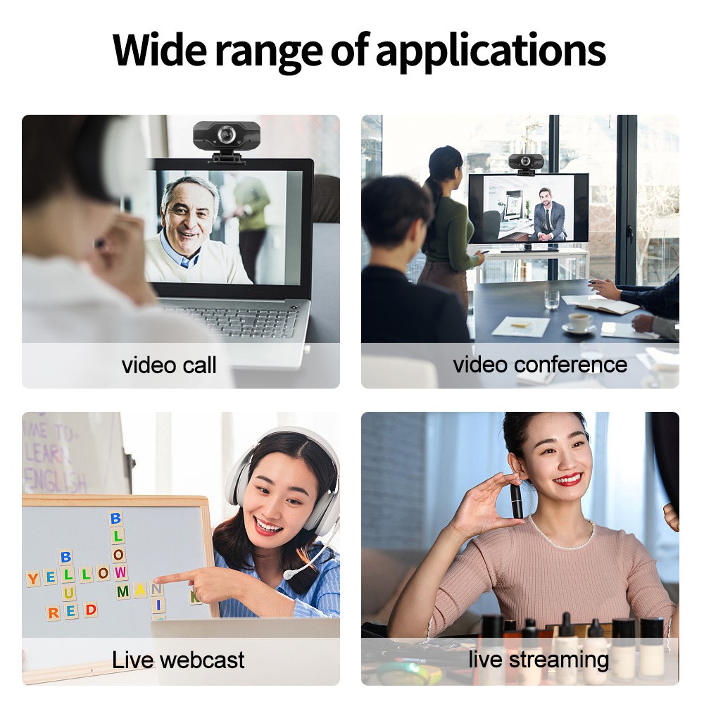 Webcam 1080p HD USB Web Camera with Microphone for Laptop Desktop | BigBuy360 - bigbuy360.vn