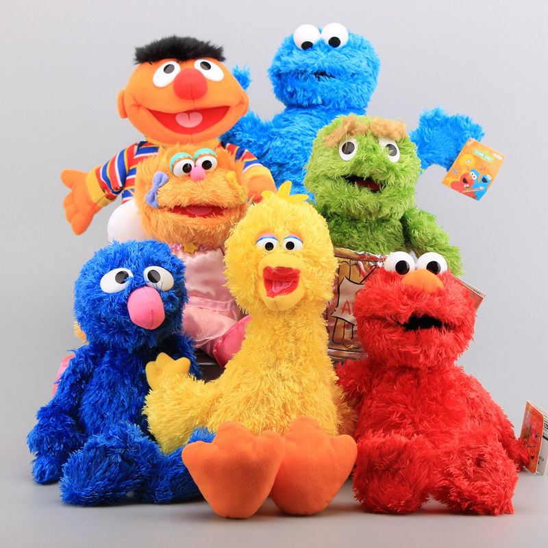 Đồ Chơi Chim Nhồi Bông Elmo Zoe Ernie Cookie Grover NWT